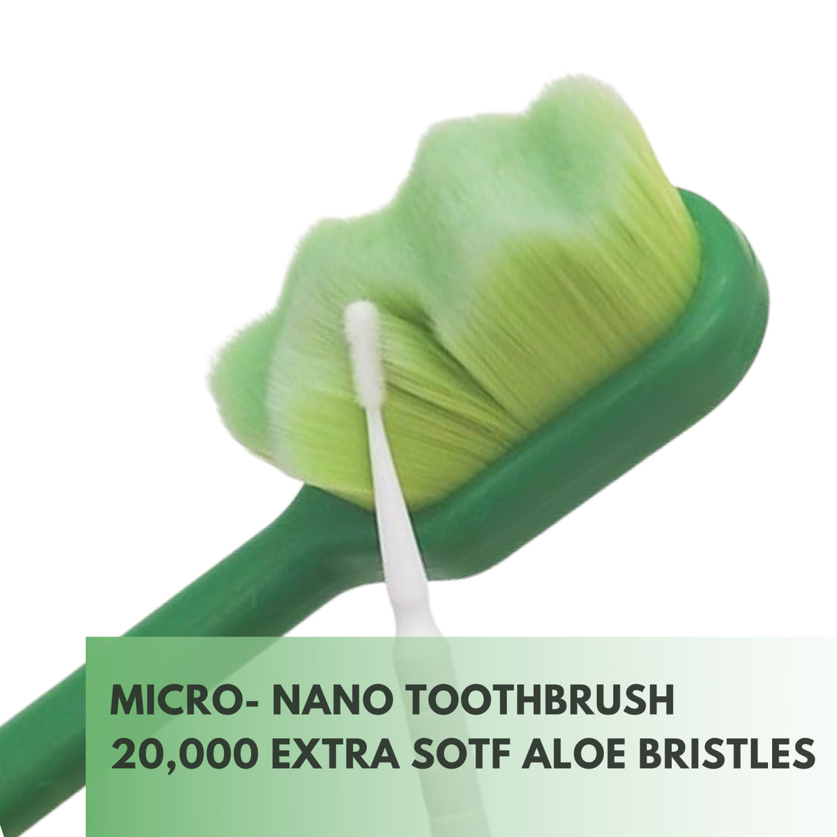 Extra Soft Nano Toothbrush with Aloe Infused Bristles for Sensitive Gums - 2 Pack