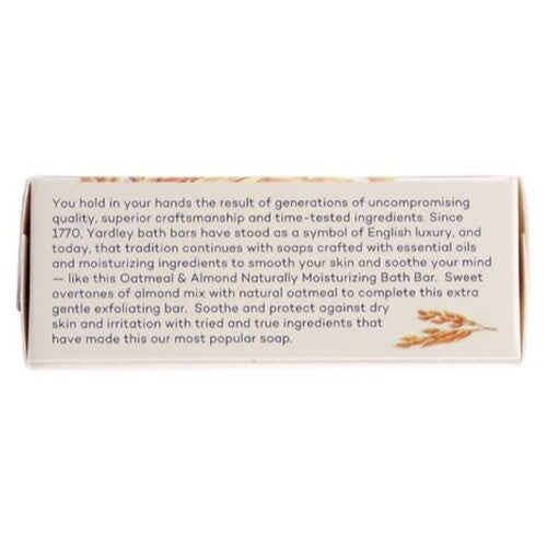 Oatmeal & Almond Bath Bar Soap Pack of 3 - Moisturizing & Exfoliating