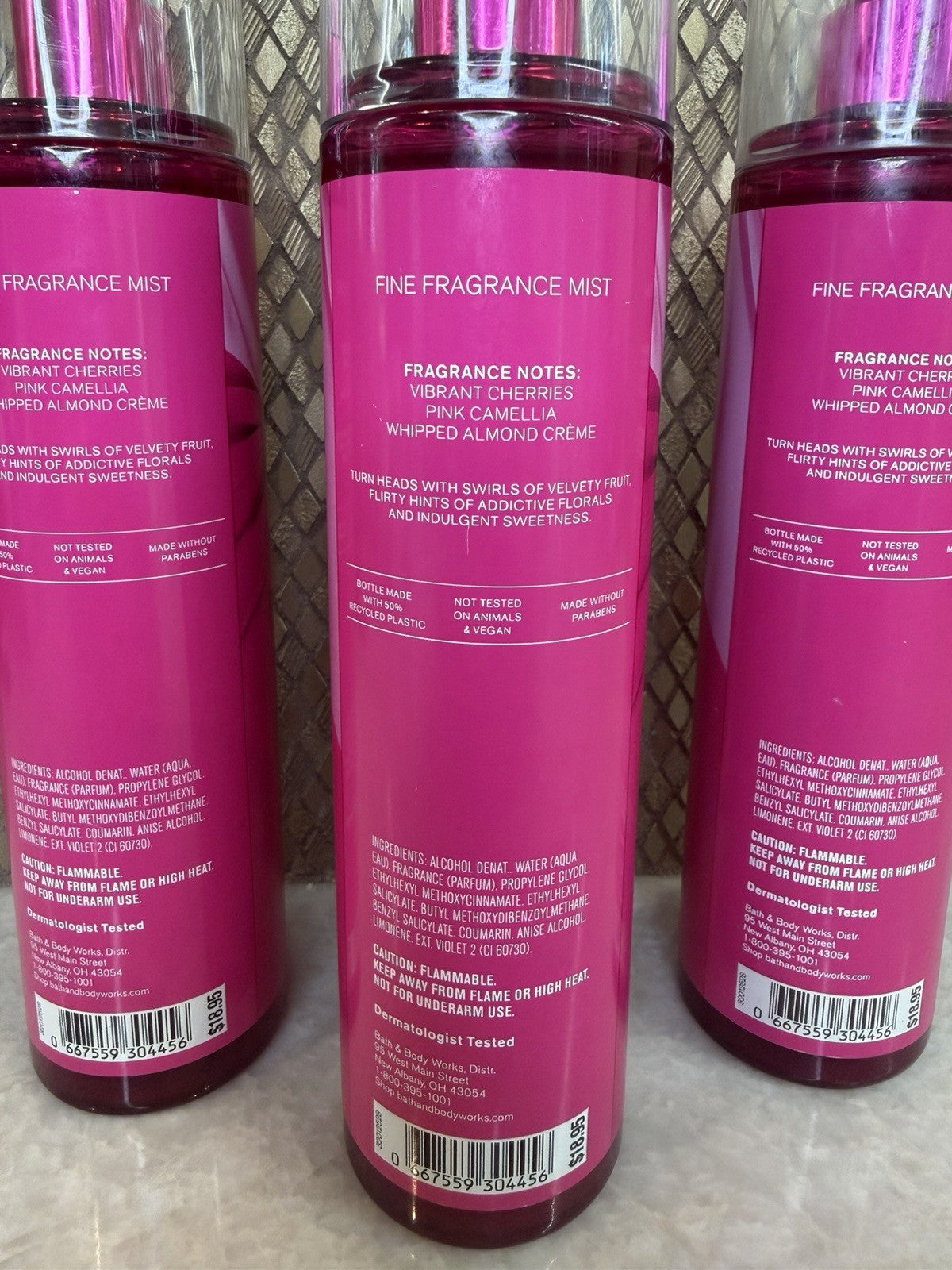 3 Pack Pink Fragrance Mist Set - Perfect in Pink 8oz Body Spray