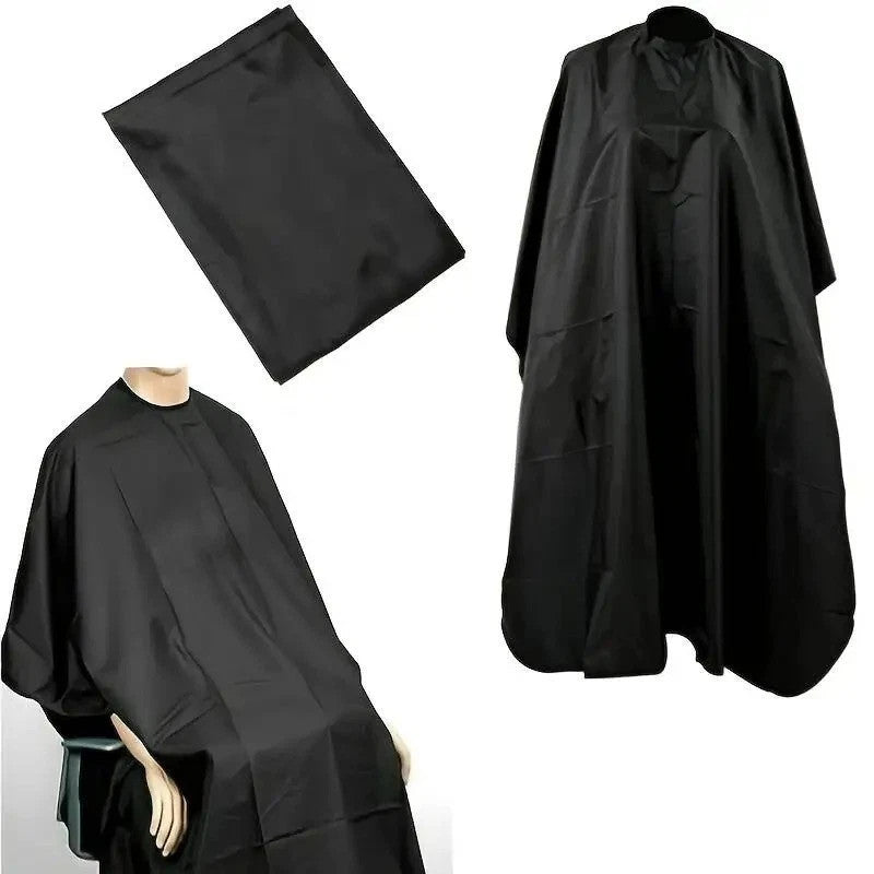 2 Pack Hair Cutting Capes for Salon & Barber Use - Adjustable Neck, Black