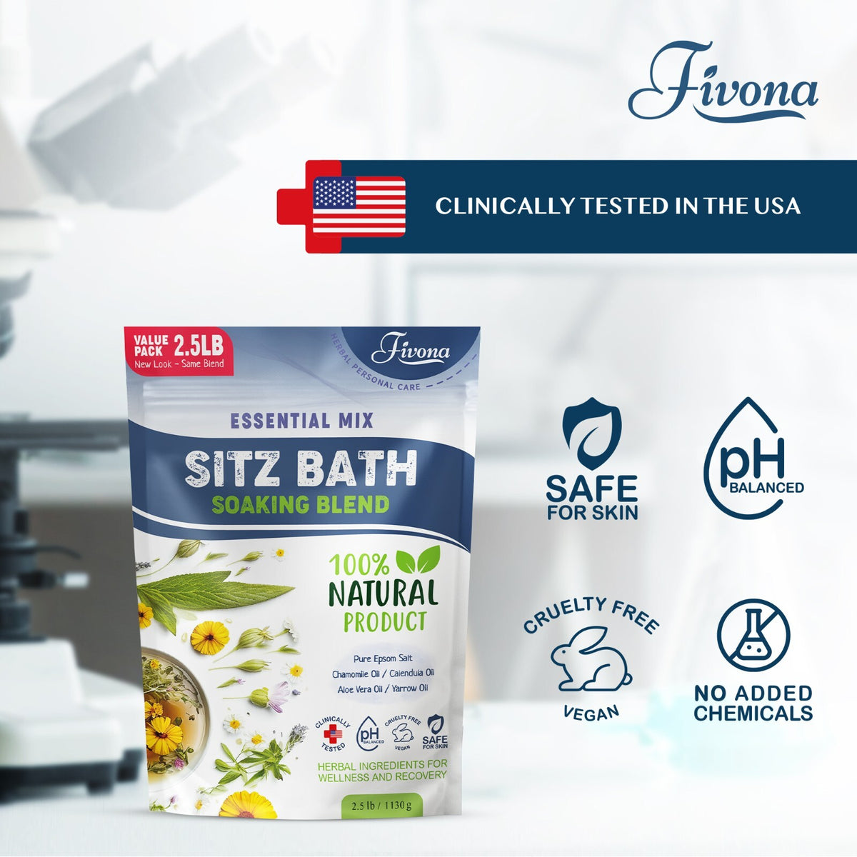 Epsom Salt Sitz Bath Soak for Hemorrhoids & Postpartum Recovery - 40oz