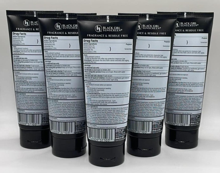 Black Girl Sunscreen Men SPF 30 Face & Body Lotion 5-Pack 3 FL OZ