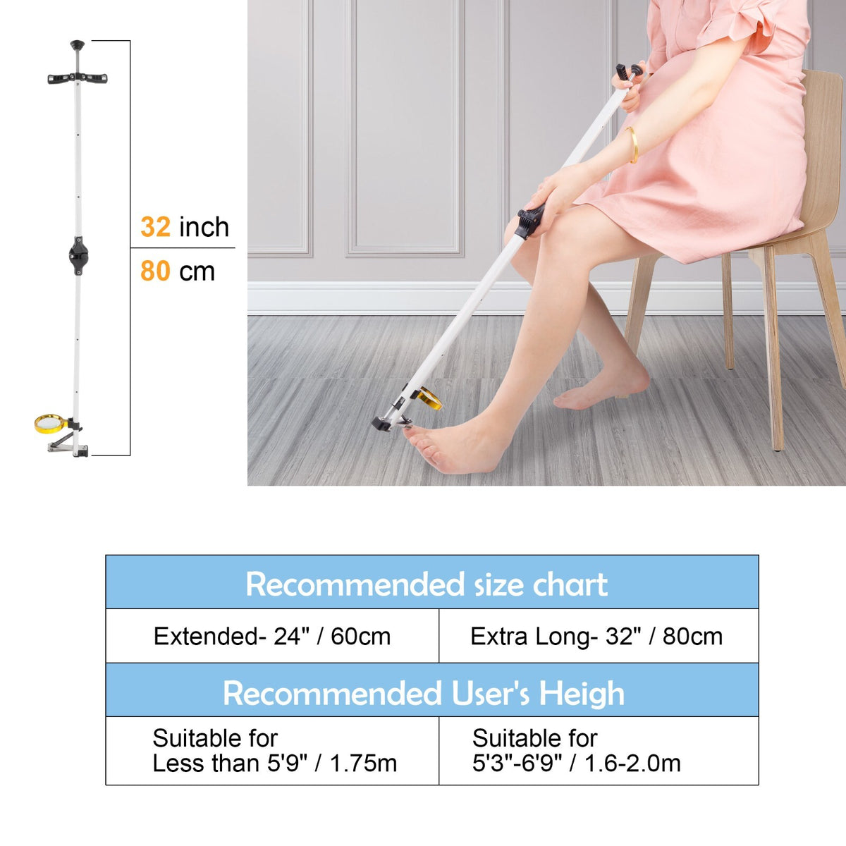 Foldable Long Handle Toenail Clippers with Magnifier - Mobility Aid