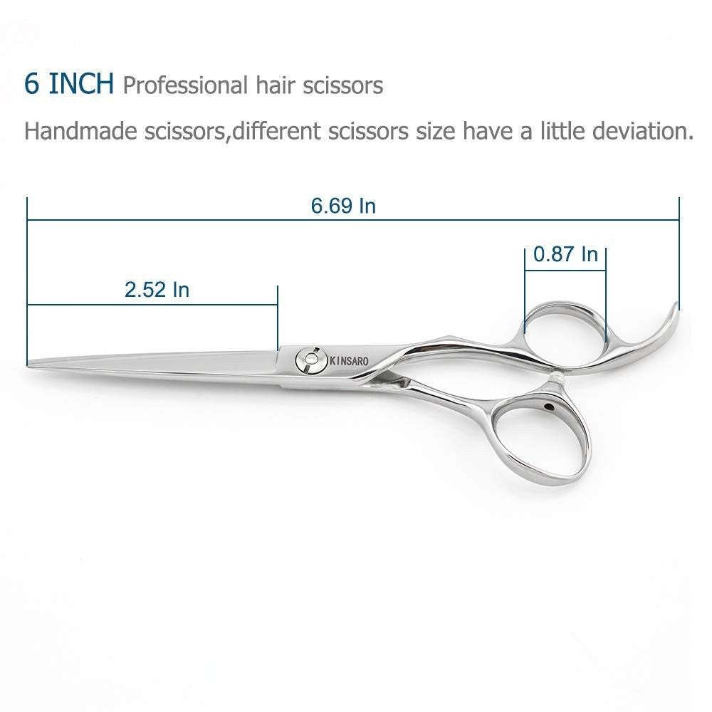 Professional Hair Cutting Scissors - 6 Inch Stainless Steel Grooming Shears