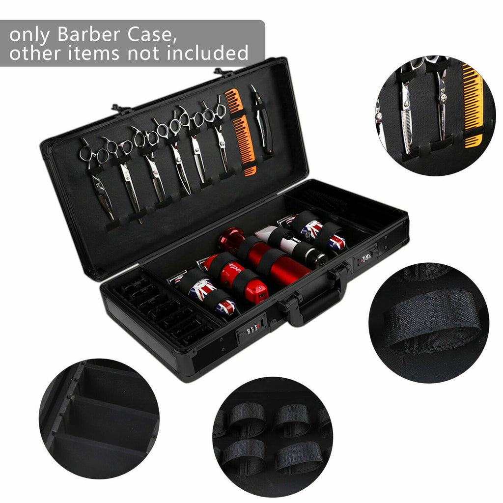 Professional Barber Organizer Case for Clippers, Trimmers & Styling Tools