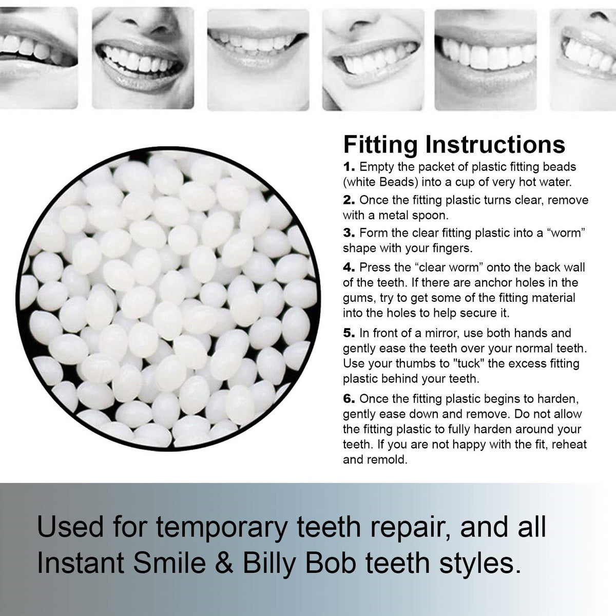 Thermal Fitting Beads for Dental Temporary Restorations - Pack of 12
