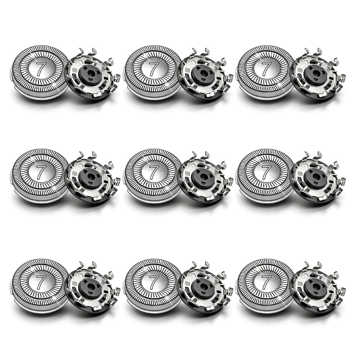 9 Pack SH70/71 Replacement Shaver Heads for Philips Norelco Series 7000
