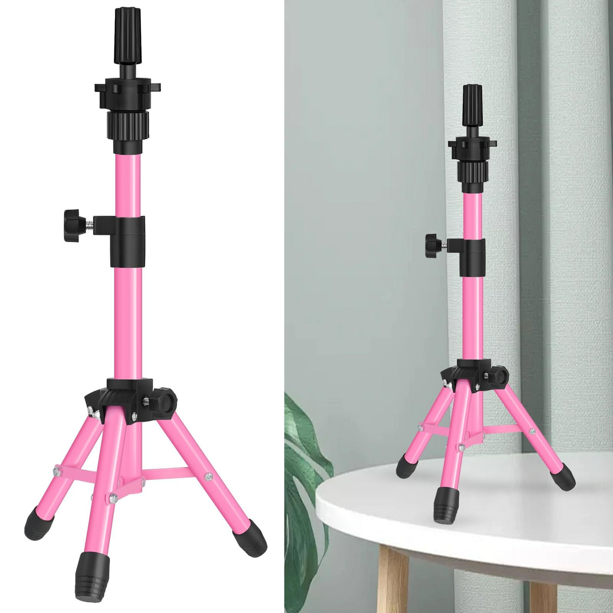 25 Inch Adjustable Wig Stand Tripod for Hairdressing Practice