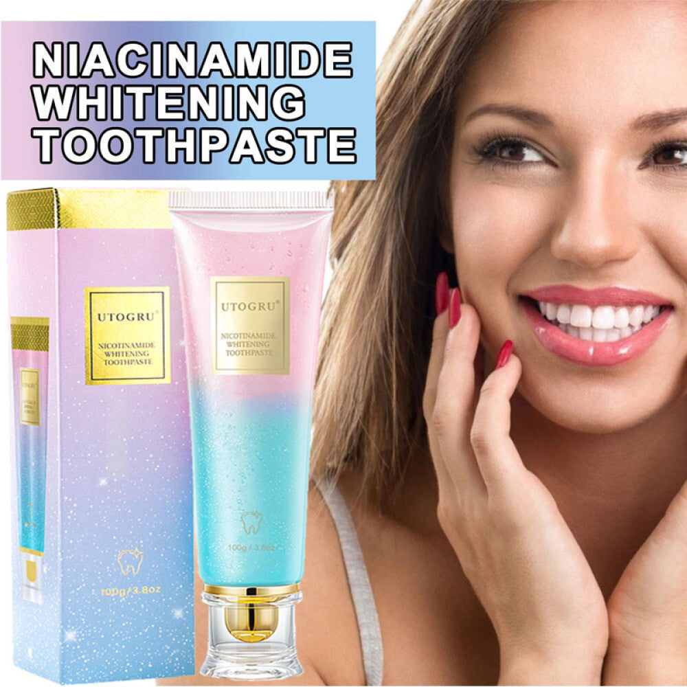 Niacinamide Whitening Toothpaste 2-Pack - Stain Removal & Fresh Breath 100g