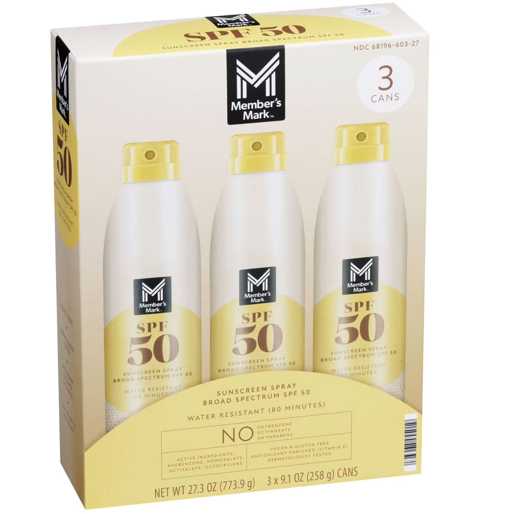 SPF 50 Sunscreen Spray 3-Pack - Broad Spectrum Water-Resistant SPF80