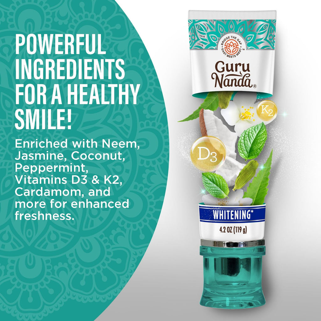 Natural Whitening Toothpaste with Hydroxyapatite & Tongue Scraper - Fluoride-Free, Sensitive Care