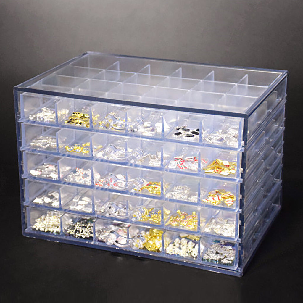 Acrylic Earring Storage Box Organizer with 5 Drawers - Jewelry Holder