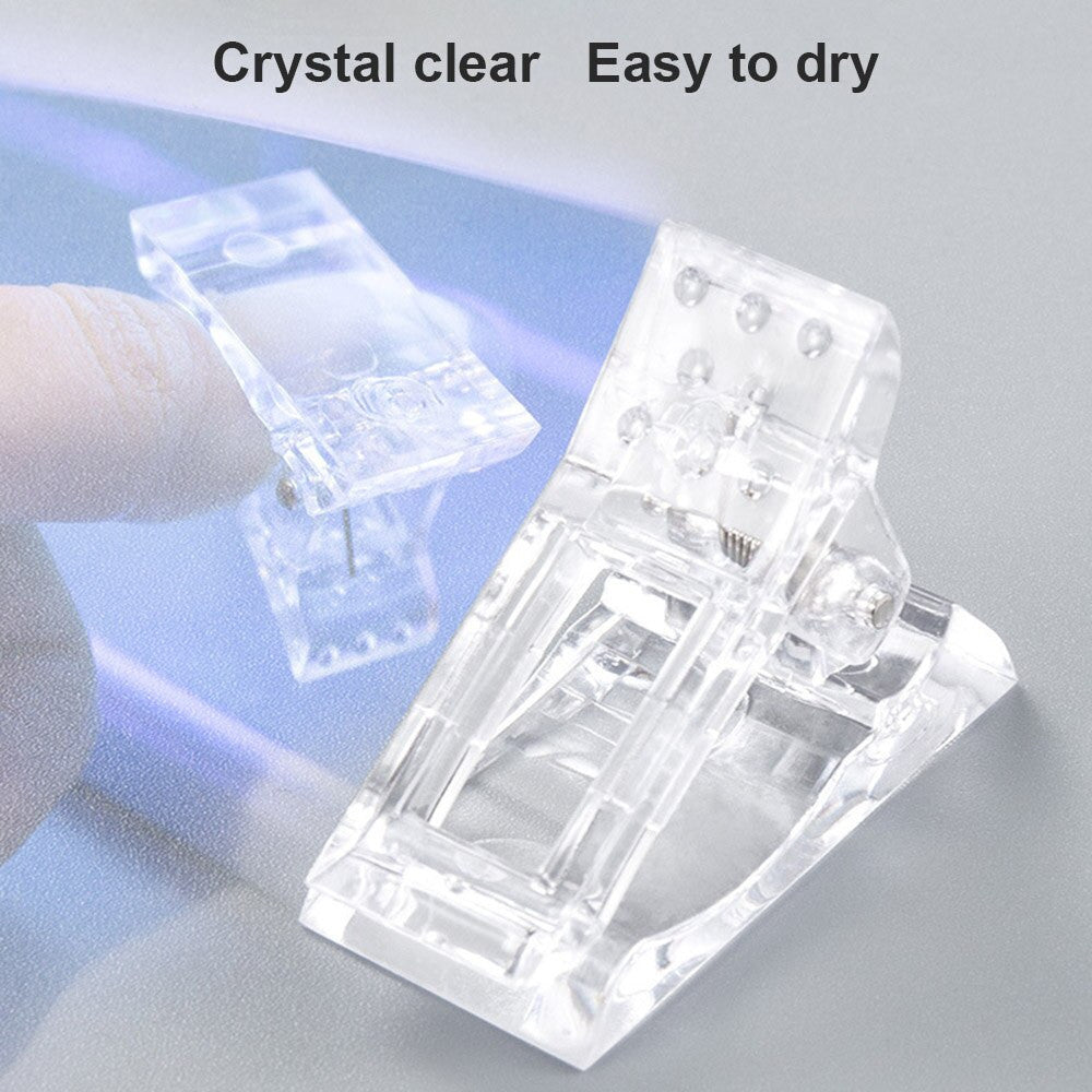 10PCS Nail Tips Clip for Gel Nail Extensions and Shaping - Manicure Clamp Set