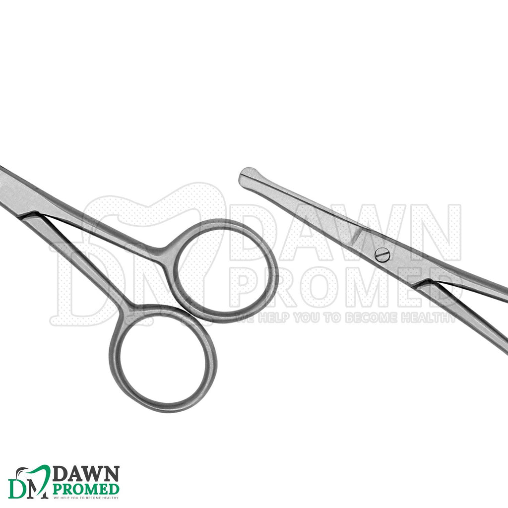 Nose Ear & Mustache Hair Remover Scissors 3.5-inch Stainless Steel Grooming Tool