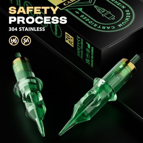 Wireless Rotary Tattoo Pen Kit with 1 Battery, 20 Cartridges & Accessories