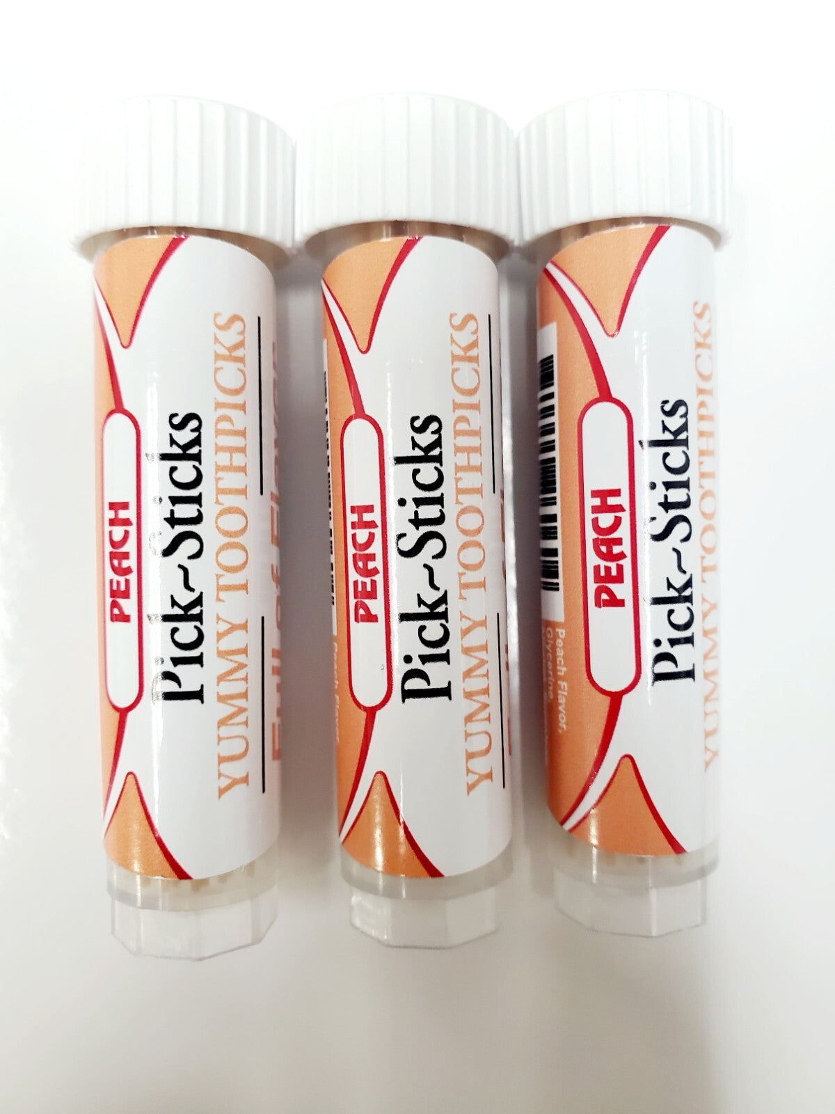 Peach Flavored Toothpicks - Long-Lasting Fresh Breath & Snack