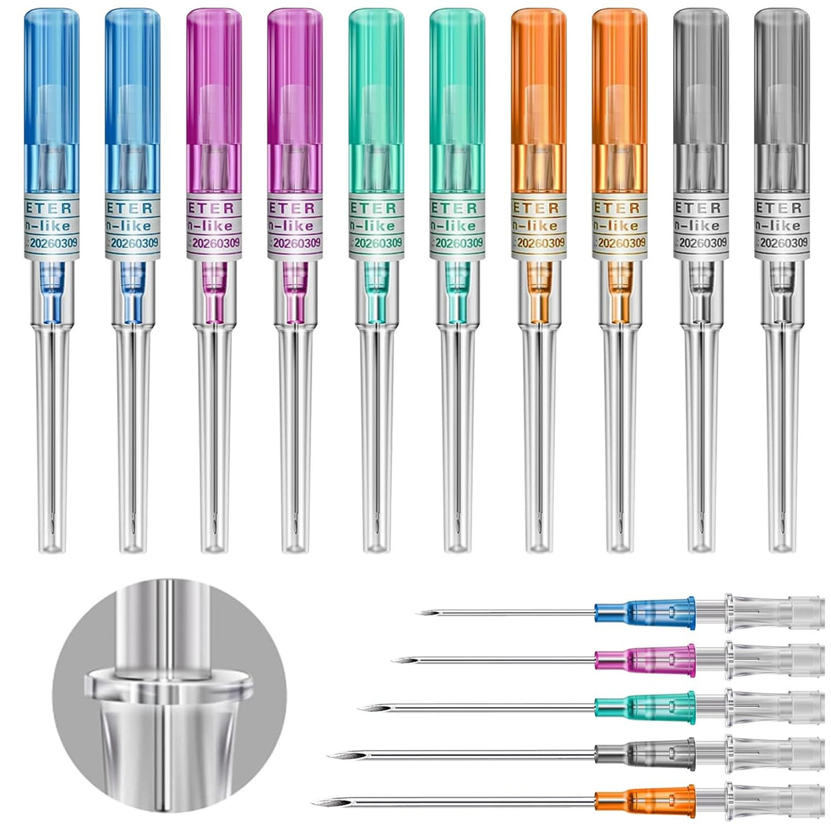 Catheter Piercing Mix 10Pcs 14G 16G 18G Medical Stainless Steel