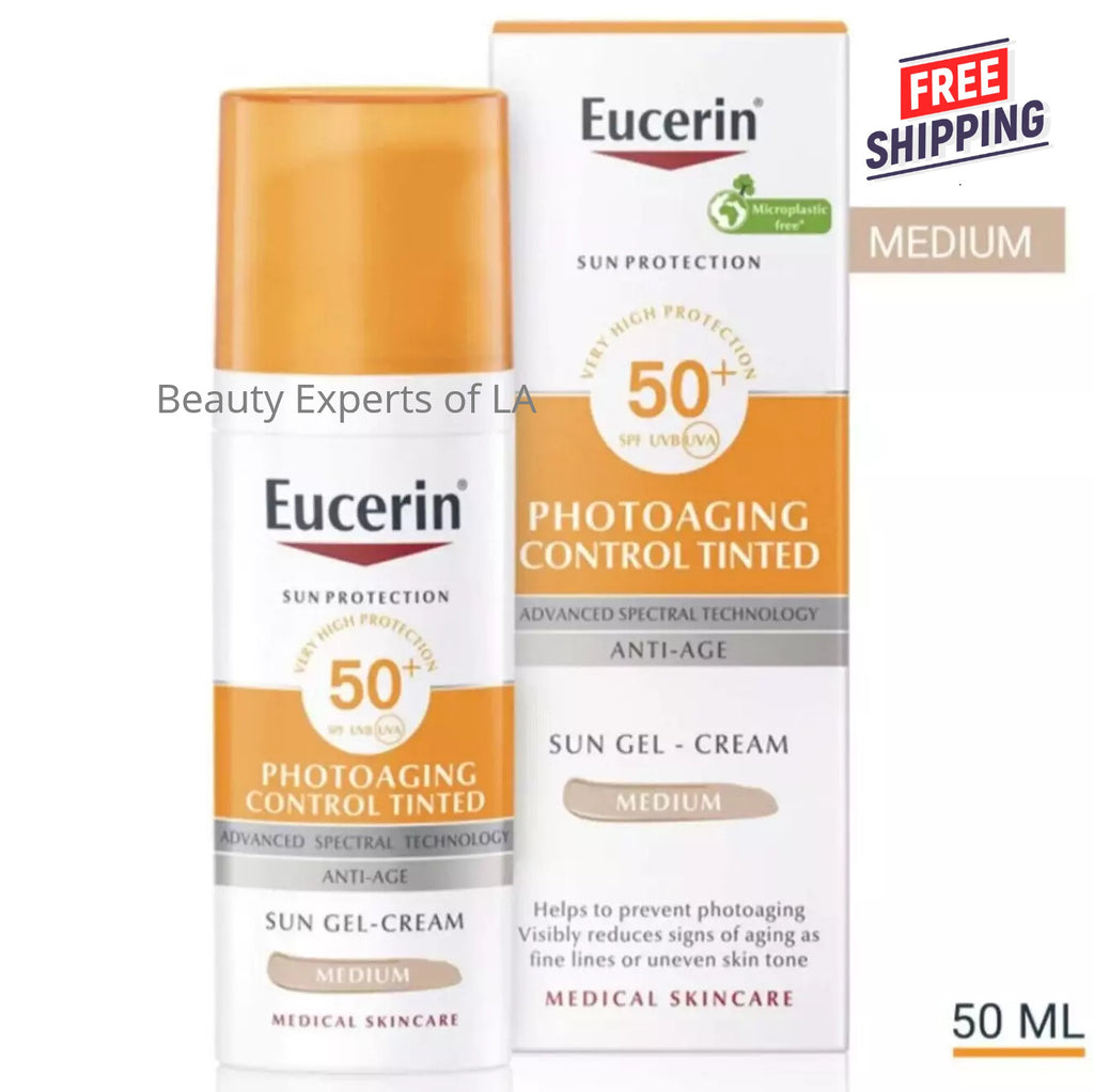 Eucerin Sun Photoaging Control Tinted Sun Gel-Cream SPF50+ Medium 50ml 2-Pack