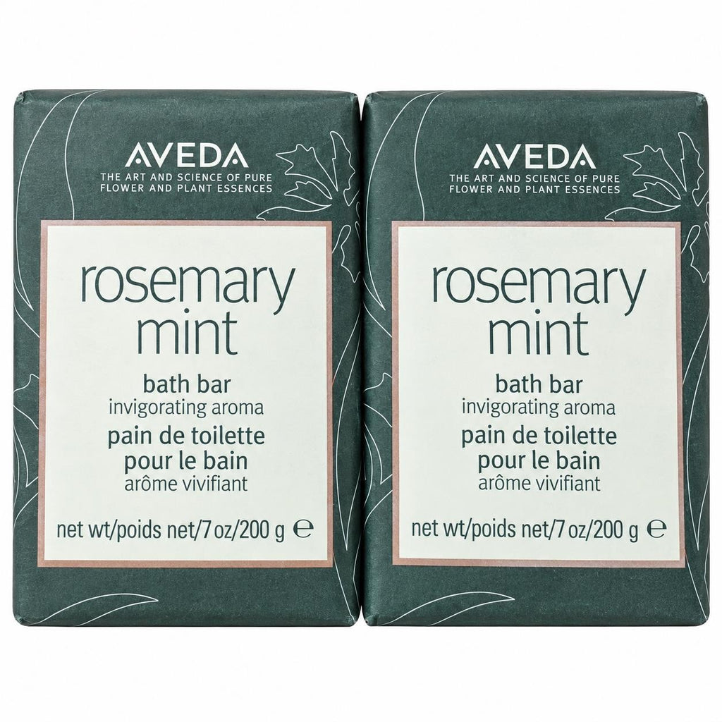 Aveda Rosemary Mint Bath Bar Soap Set - Invigorating 7 oz 200g 2 Pack