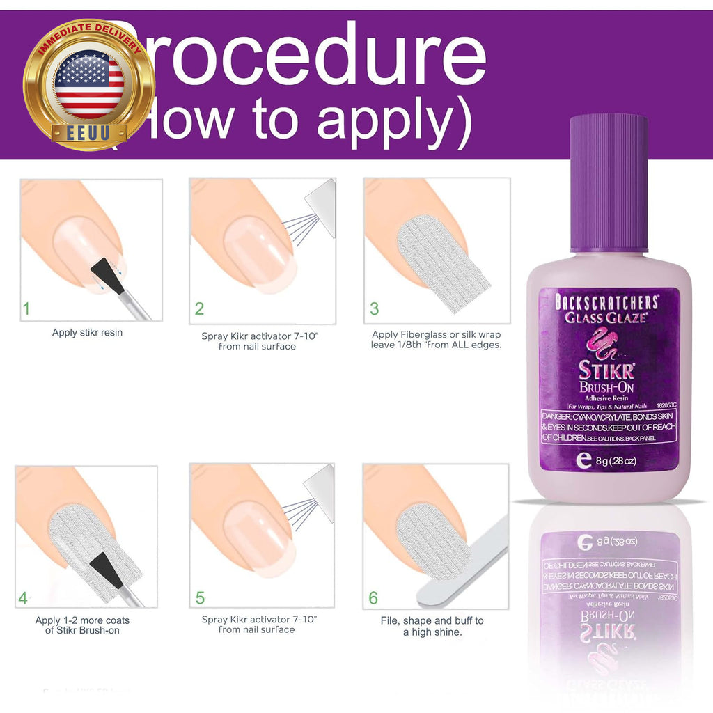 Strong Adhesive Resin for Nail Wraps & Extensions - 8G Nail Glue