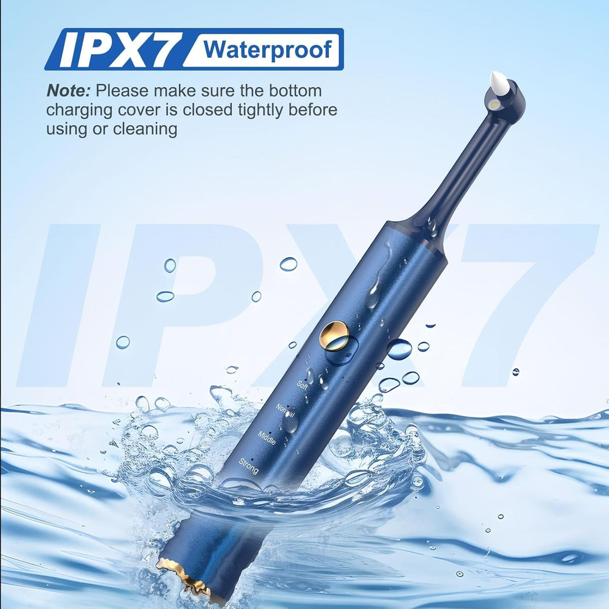 Rechargeable Tooth Polisher Kit with 5 Brush Heads for Stain Removal