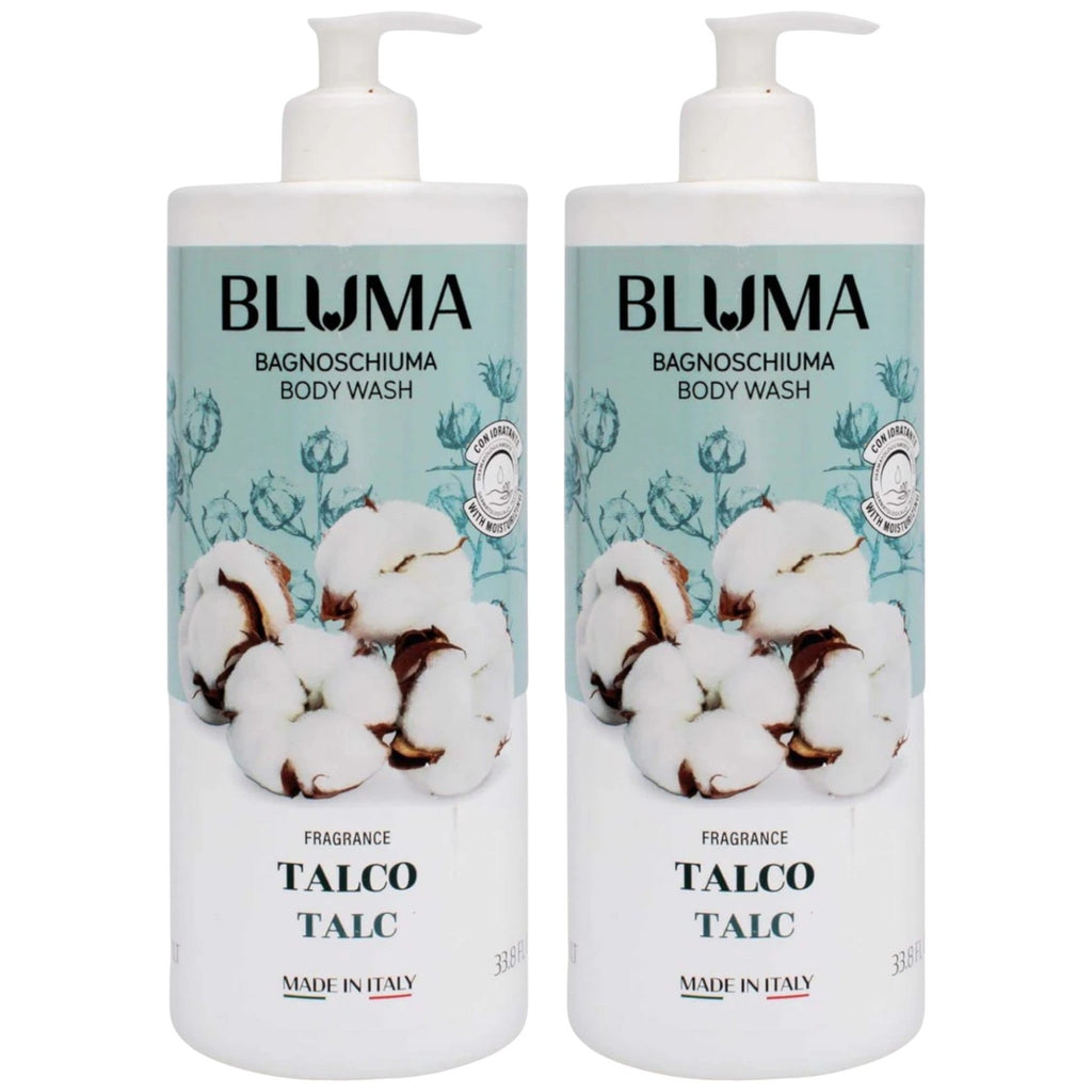 Italian Talc Scent Body Wash - Gentle, Hydrating Shower Gel 33.8oz (Pack of 2)