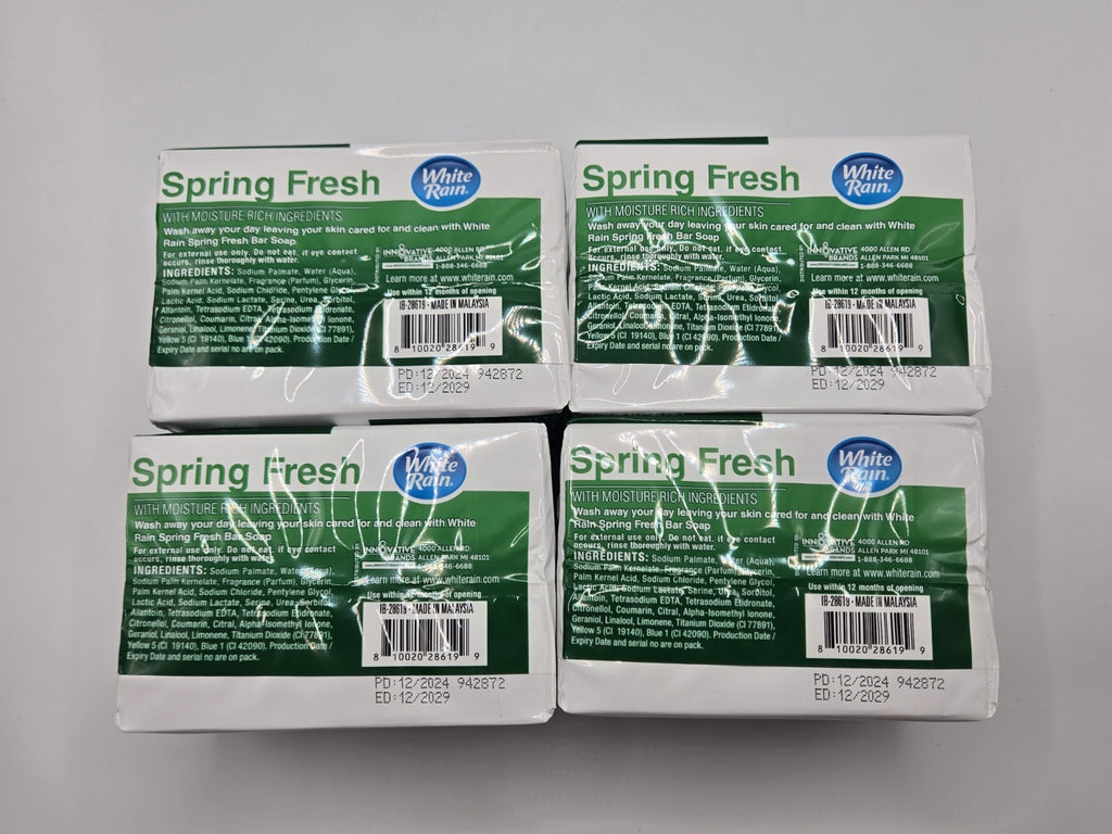 Moisturizing Bar Soap - Spring Fresh White Rain 8 Bars 4 Pack