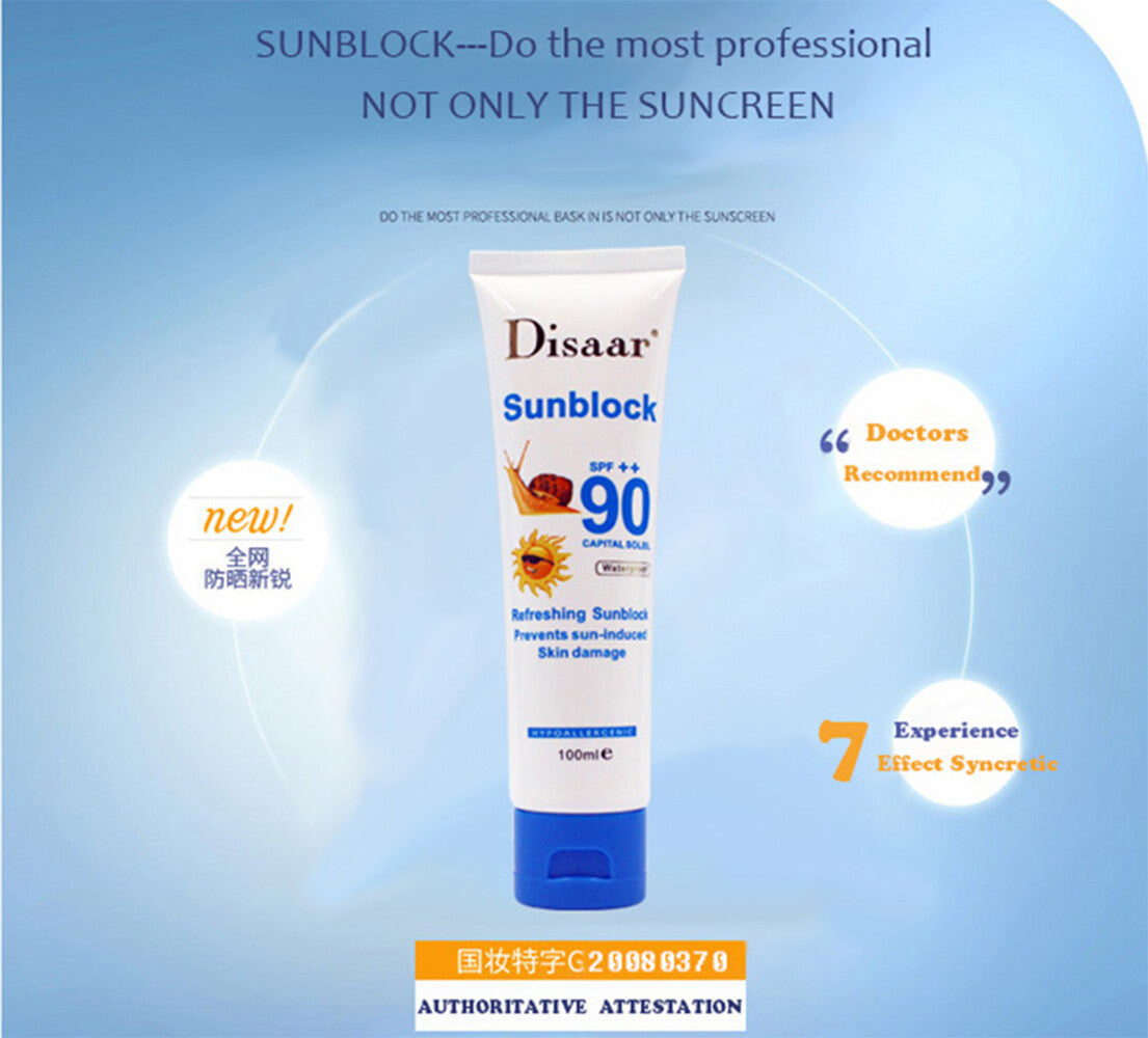 SPF 90 Sunscreen Cream Waterproof Face & Body Sunblock 100ml