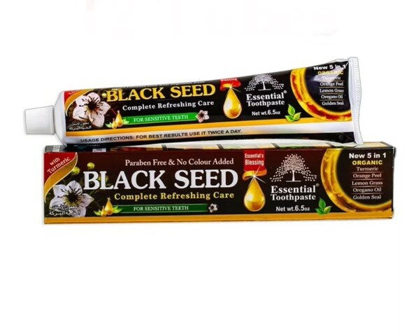 Black Seed Toothpaste 5-in-1 Fluoride-Free Vegetable Base | Essential Palace