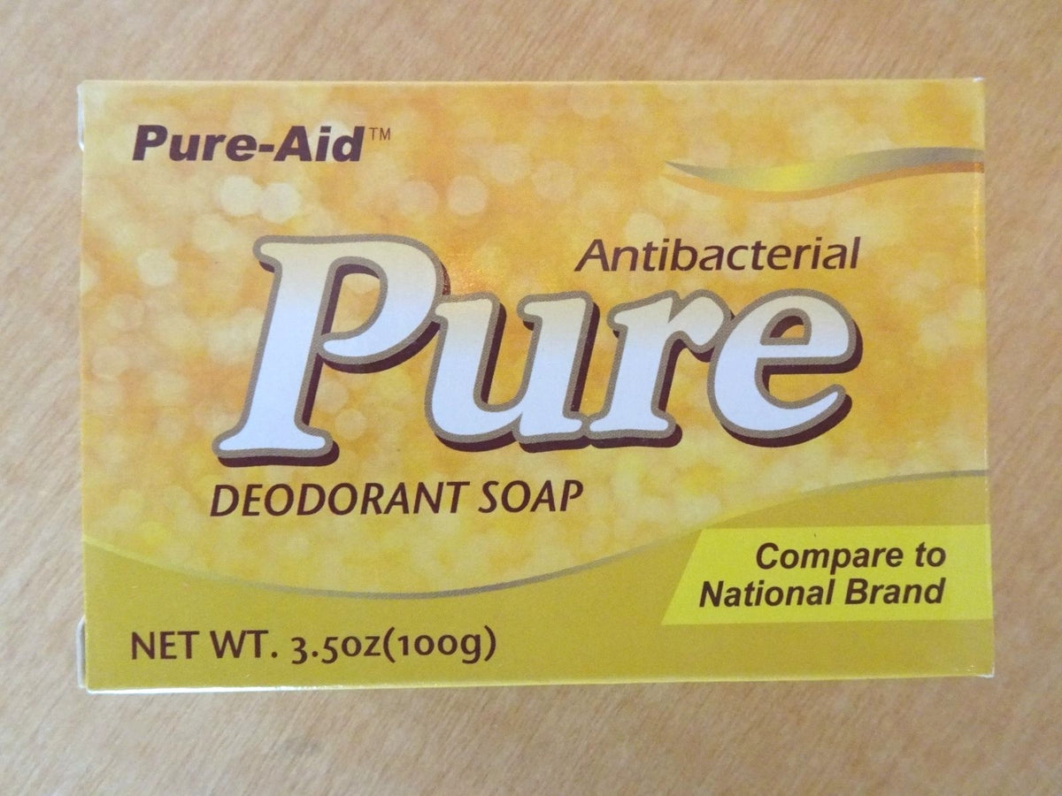Pure Antibacterial Deodorant Soap Bar - 3.5 oz, Pack of 24