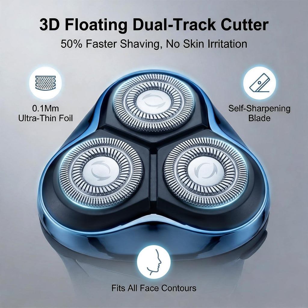 Men's Wet & Dry Electric Shaver with Pop-up Trimmer - USB-C Rechargeable