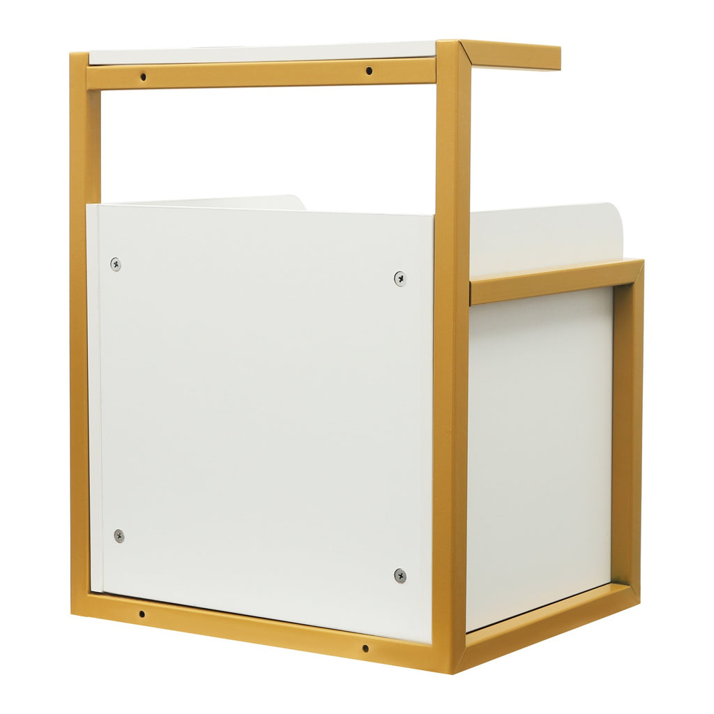 Wall Mount Salon Storage Cabinet with 2 Drawers and Open Shelf - Spa Barber Hair Tool Organizer