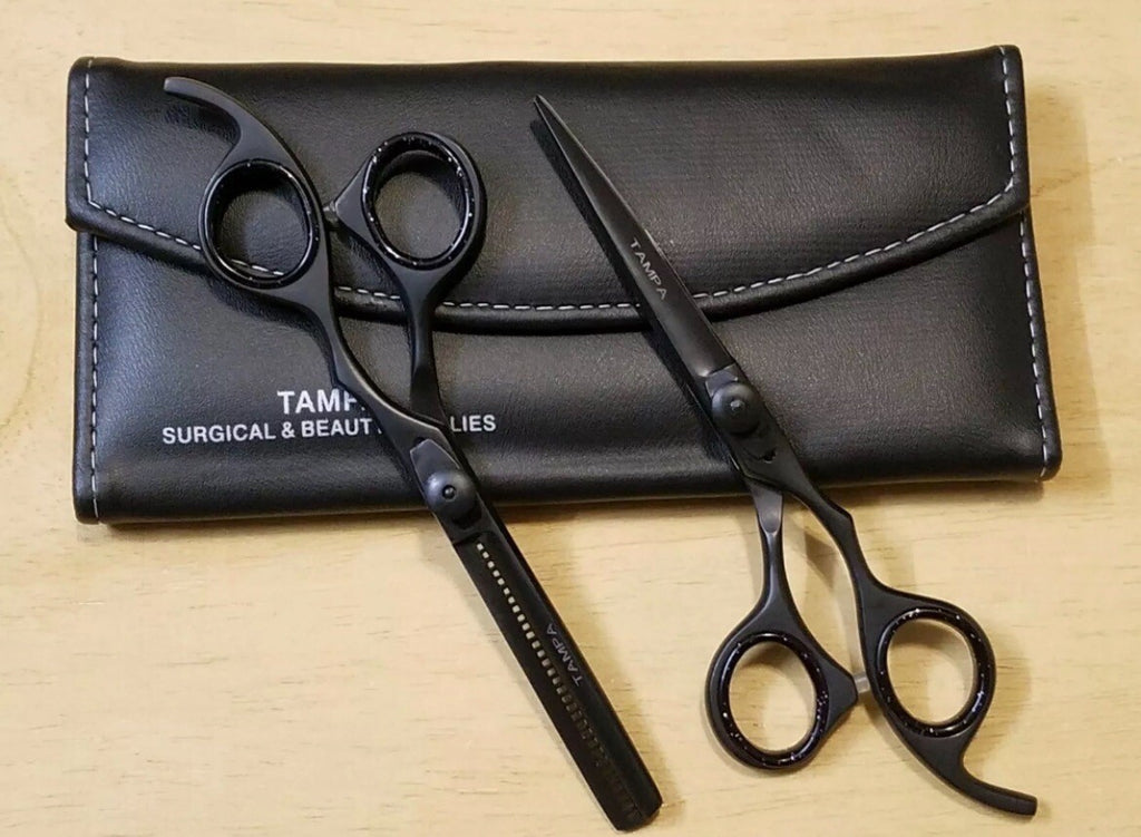 Professional Hair Cutting Scissors & Thinner Set - 6 Inch Barber Shears