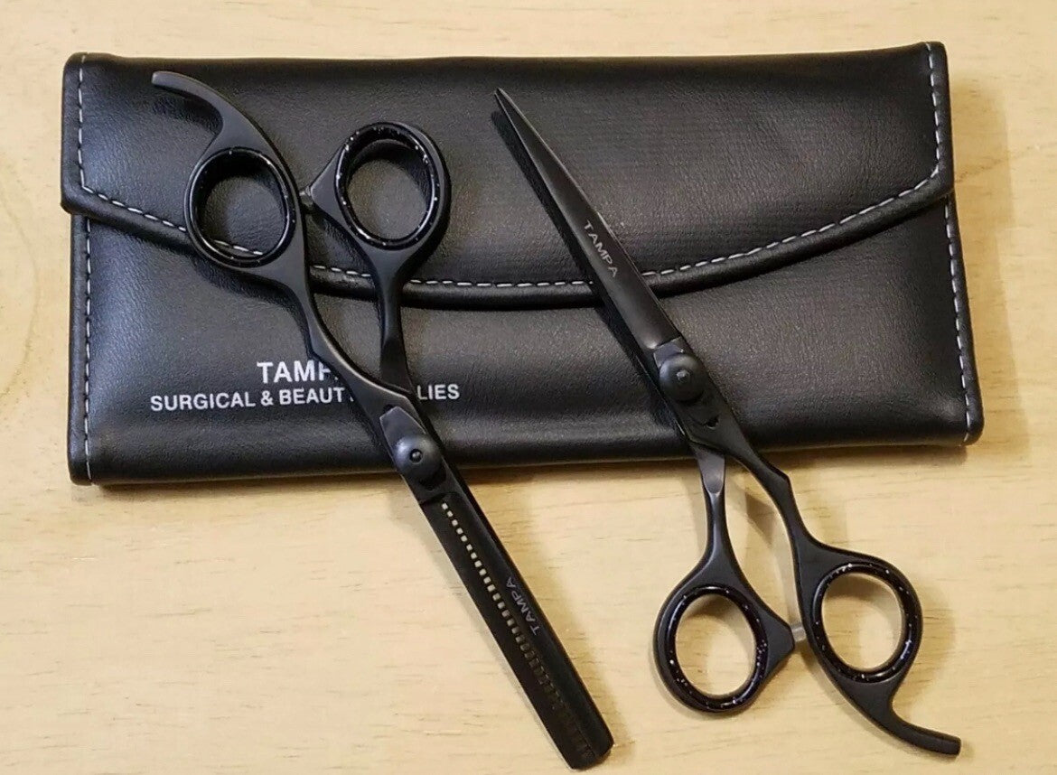 Professional Hair Cutting Scissors & Thinner Set - 6 Inch Barber Shears