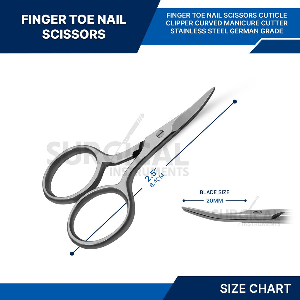 12 Pcs Curved Nail & Cuticle Scissors Set - Manicure and Pedicure Tools