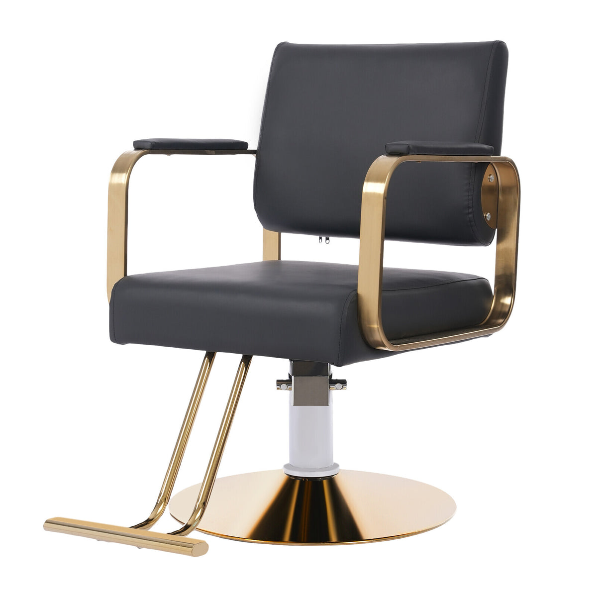 Salon Barber Chair with Hydraulic Pump & Footrest - Adjustable & Rotatable