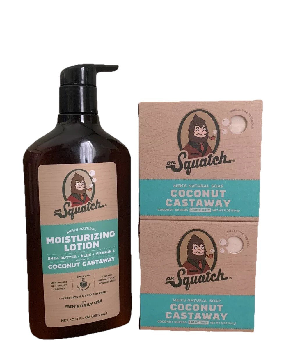Coconut Castaway Natural Soap & Moisturizing Lotion Combo - 5oz Bars