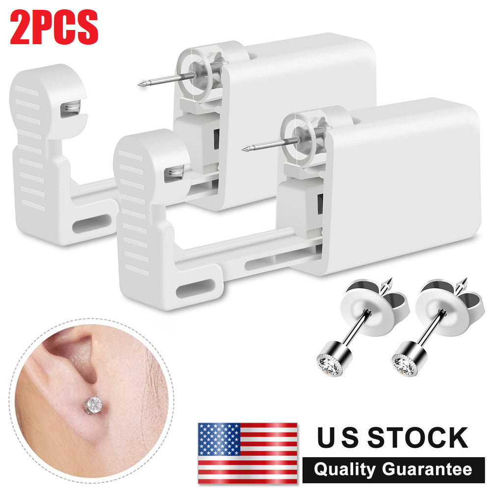 Disposable Ear Piercing Gun Kit for Cartilage – 2 Pcs, Painless Home Use