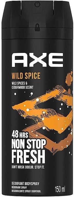 Men's Deodorant Body Spray - Wild Spice Scent, 150ml, 2 Pack