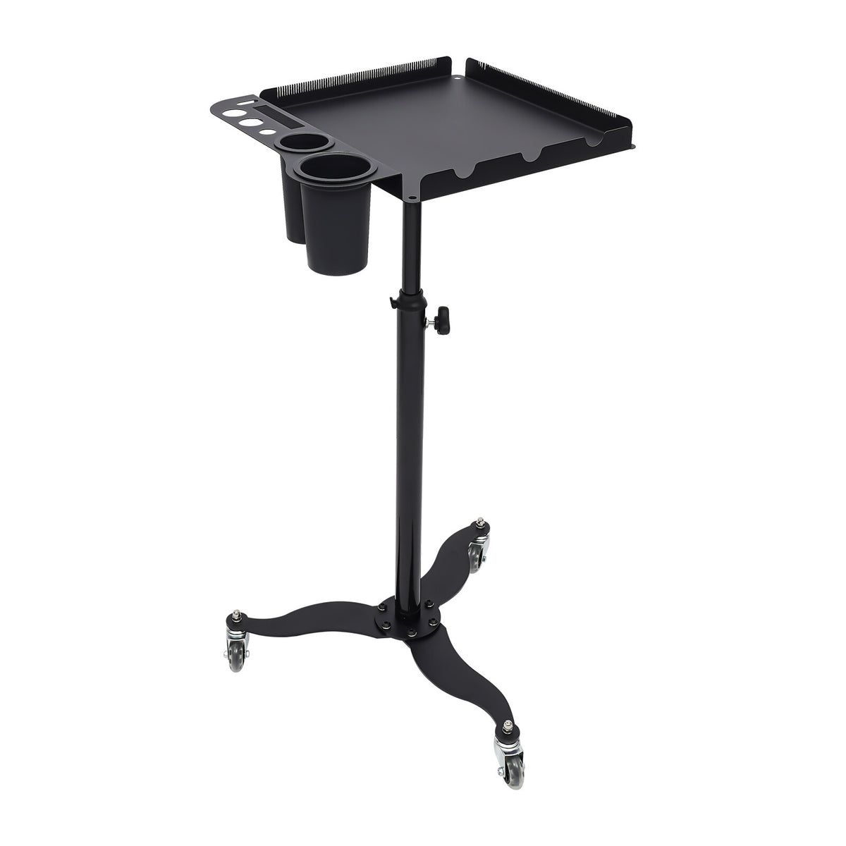 Adjustable Salon Trolley Cart with 2 Bowls for Hairdressing & Beauty