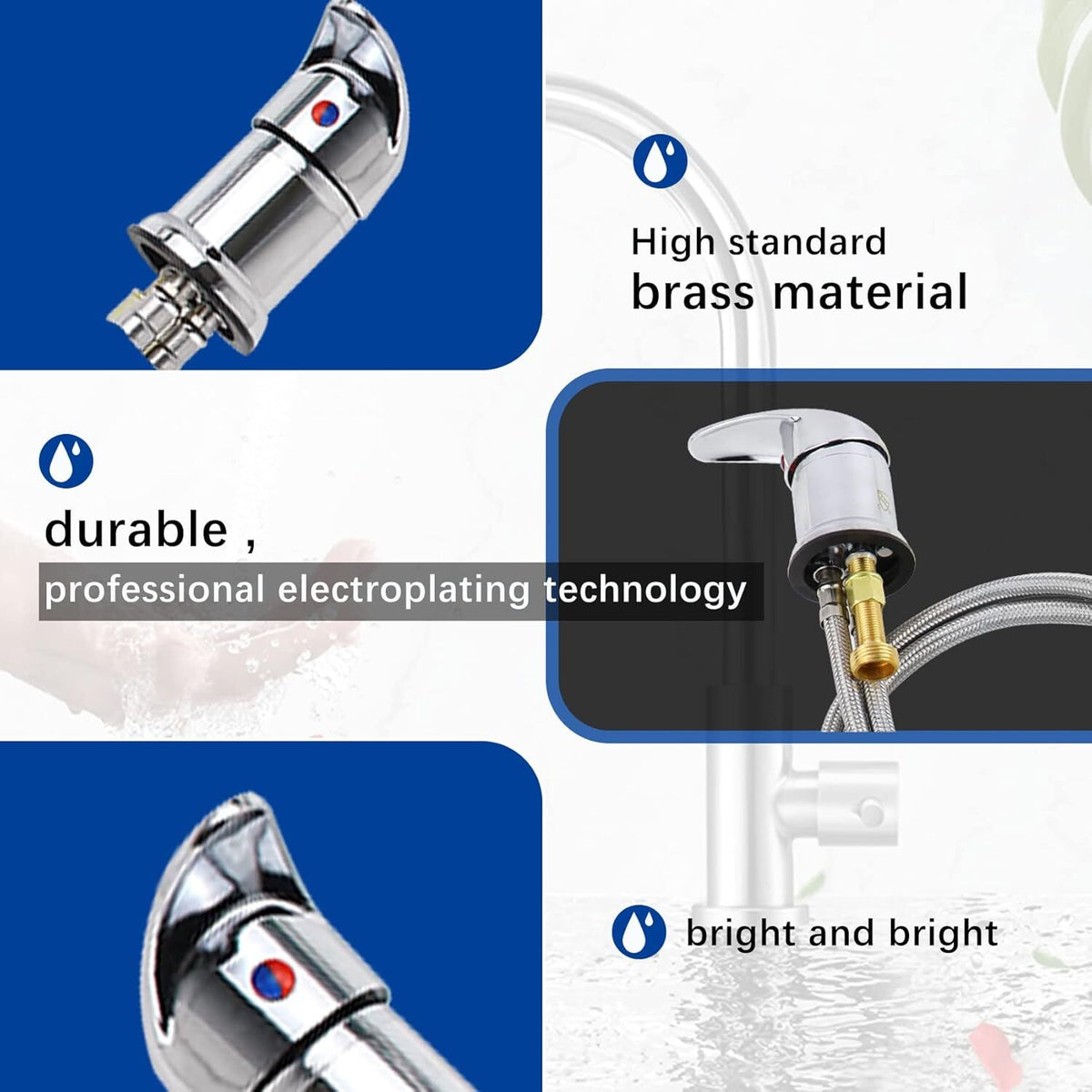 Salon Shampoo Bowl Sink Faucet & Vacuum Breaker Kit - Hair Salon Equipment