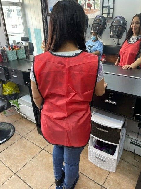 Unisex Hairdressing Cape Salon Apron for Barbers & Hairstylists - Red