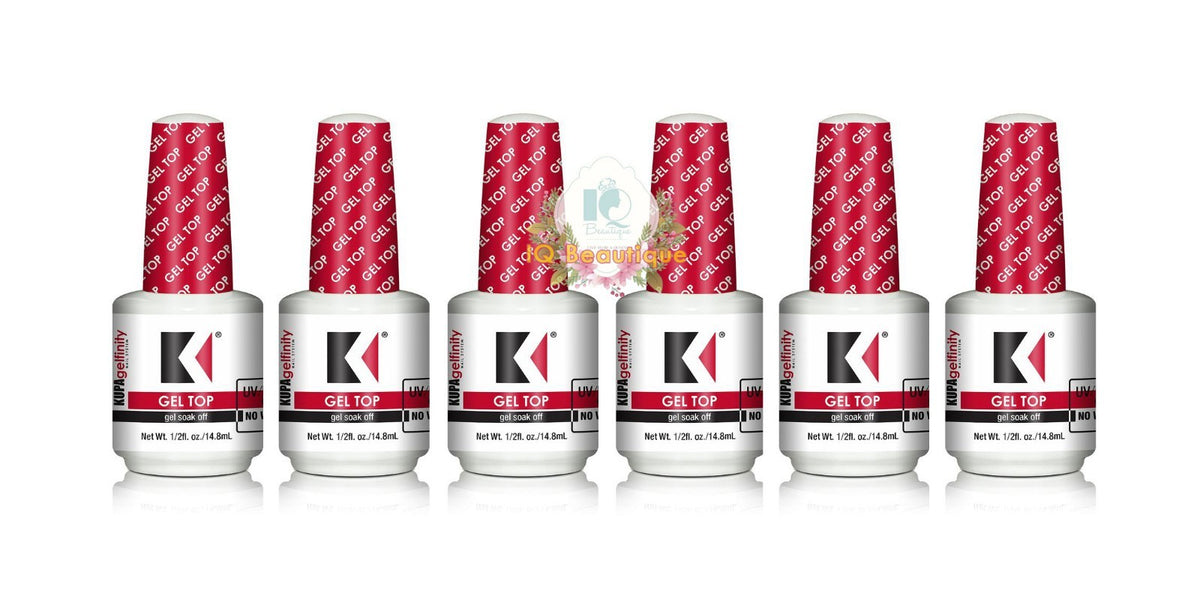 GelFinity High Gloss No Wipe Top Coat - Pack of 6 Nail Sealing Gel