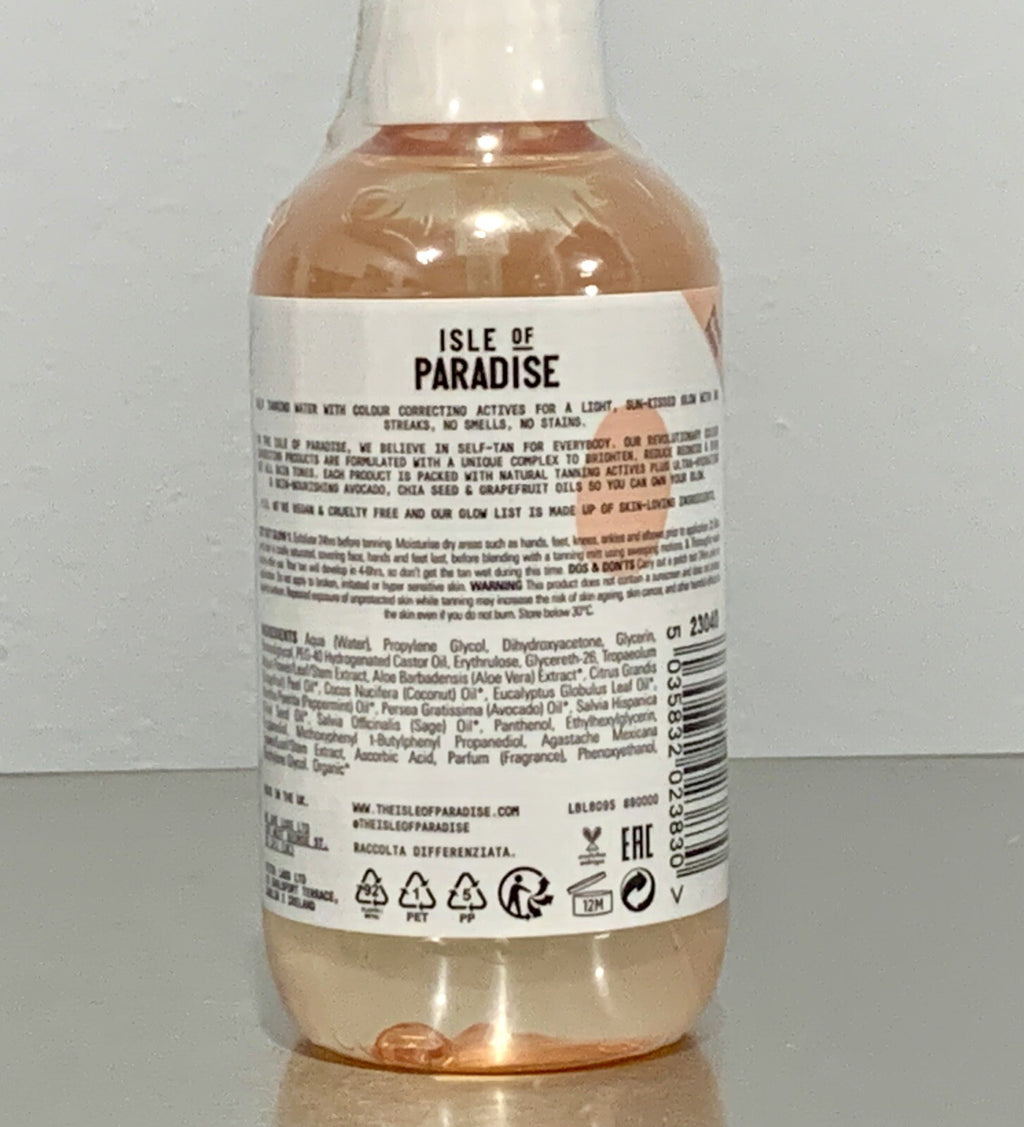 Self Tanning Water Light - Isle of Paradise, 6.76 oz, 200ml Sealed