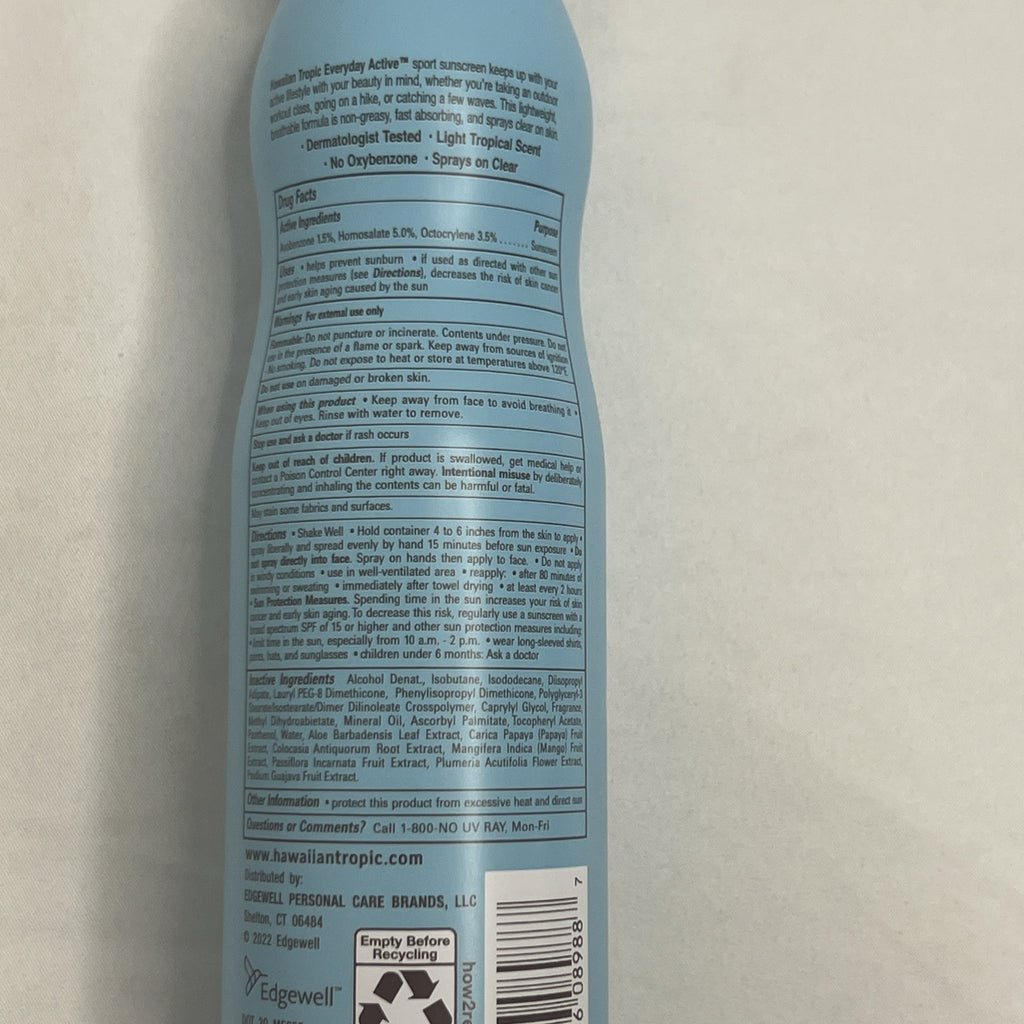 Hawaiian Tropic Broad Spectrum Sunscreen Spray SPF15 - 6 OZ