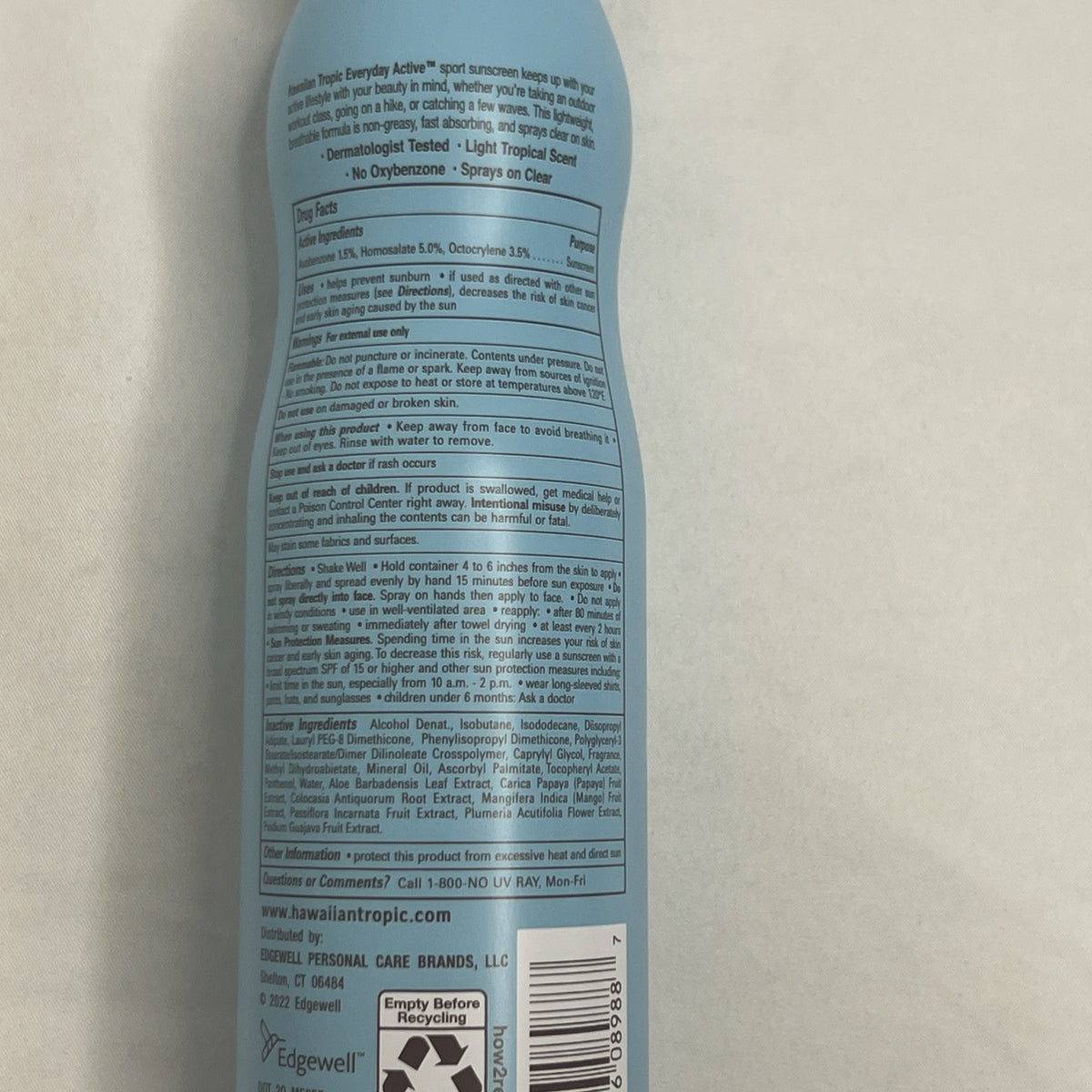 Hawaiian Tropic Broad Spectrum Sunscreen Spray SPF15 - 6 OZ