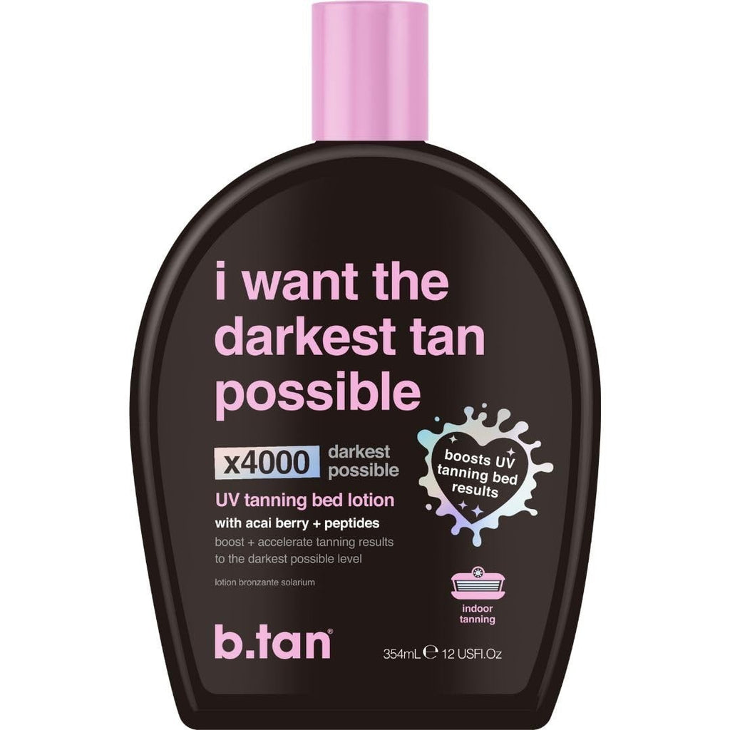 Insanely Dark UV Tanning Bed Lotion with Peptides & Antioxidants - X4000 Intensifier