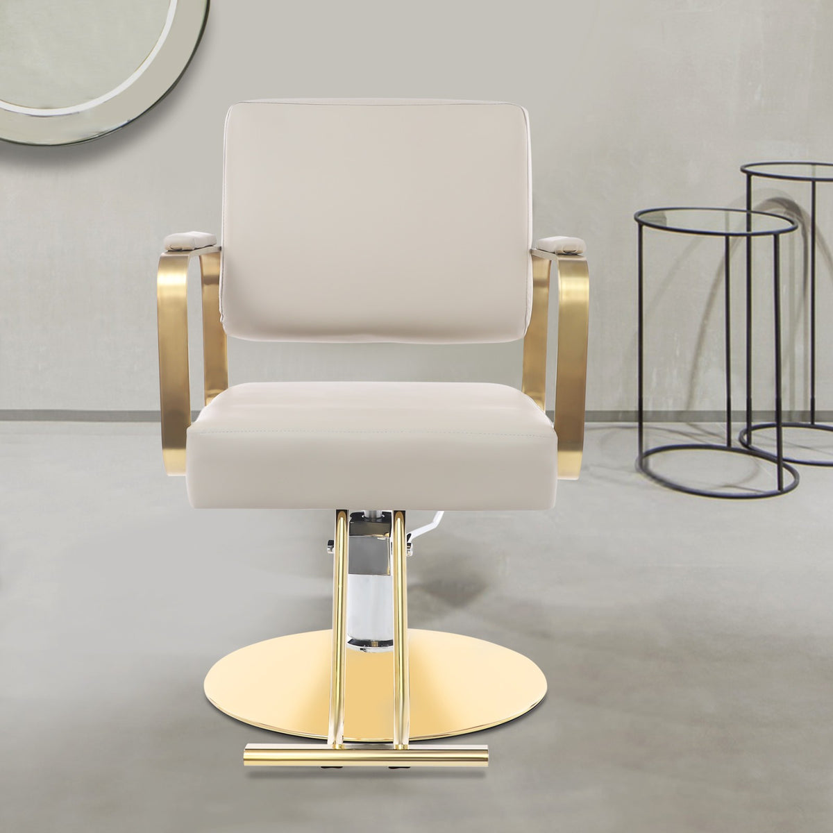 Adjustable 360° Rotating Barber Chair for Hair Salon & Stylist