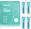 Dental Floss Threader Set for Bridges & Braces - 400 Count with Travel Cases