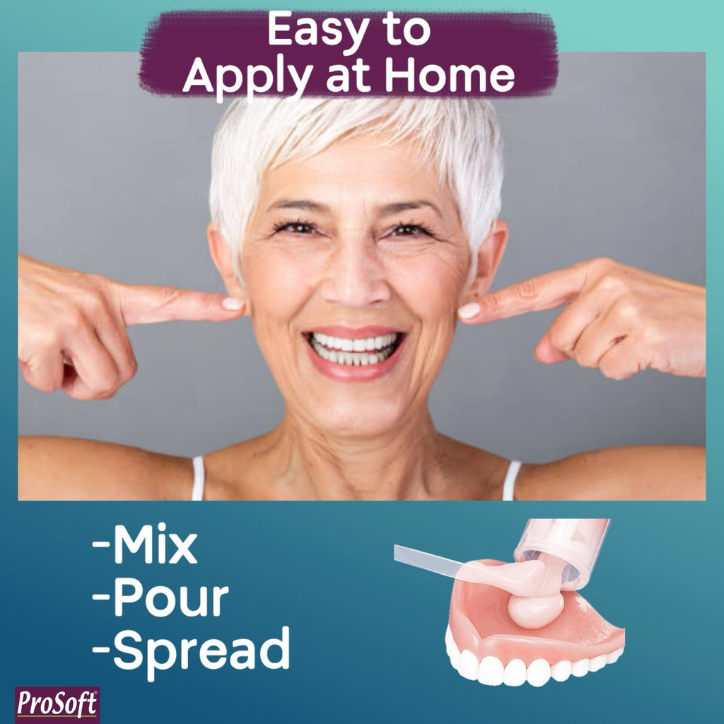 Denture Reline Kit 2-Pack Soft, Zinc-Free for Loose Dentures - Easy DIY